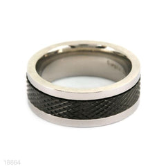 stylish rotating tyre textured inlay band