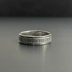 Slver Titanium Roman Ring