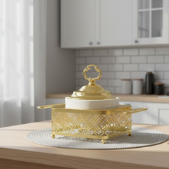 Brilliant 5inch Round Bowl with Metal Stand