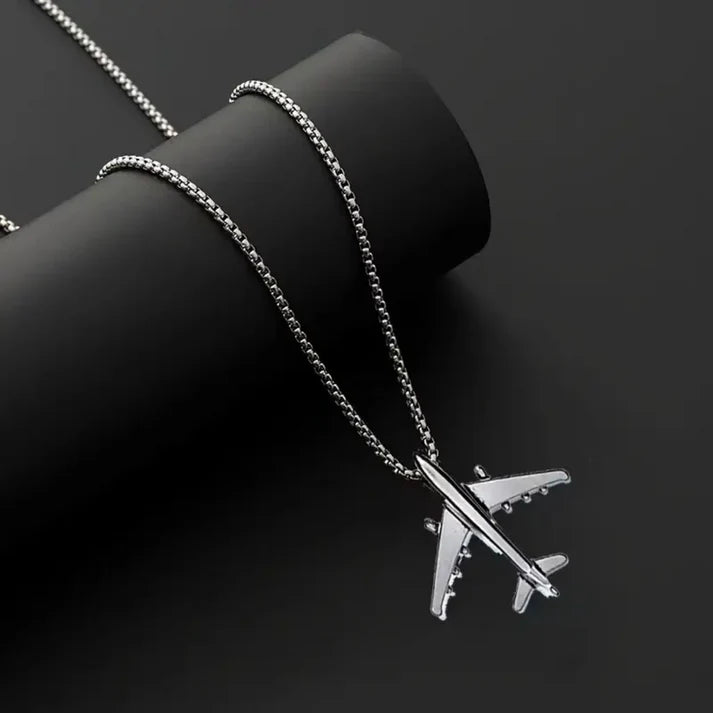 Aeroplane Pendant Necklace For Men